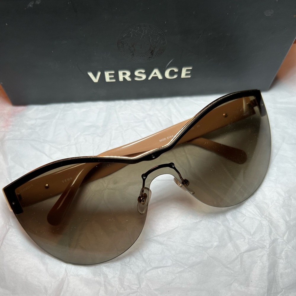 Versace Brown Shield Sunglasses